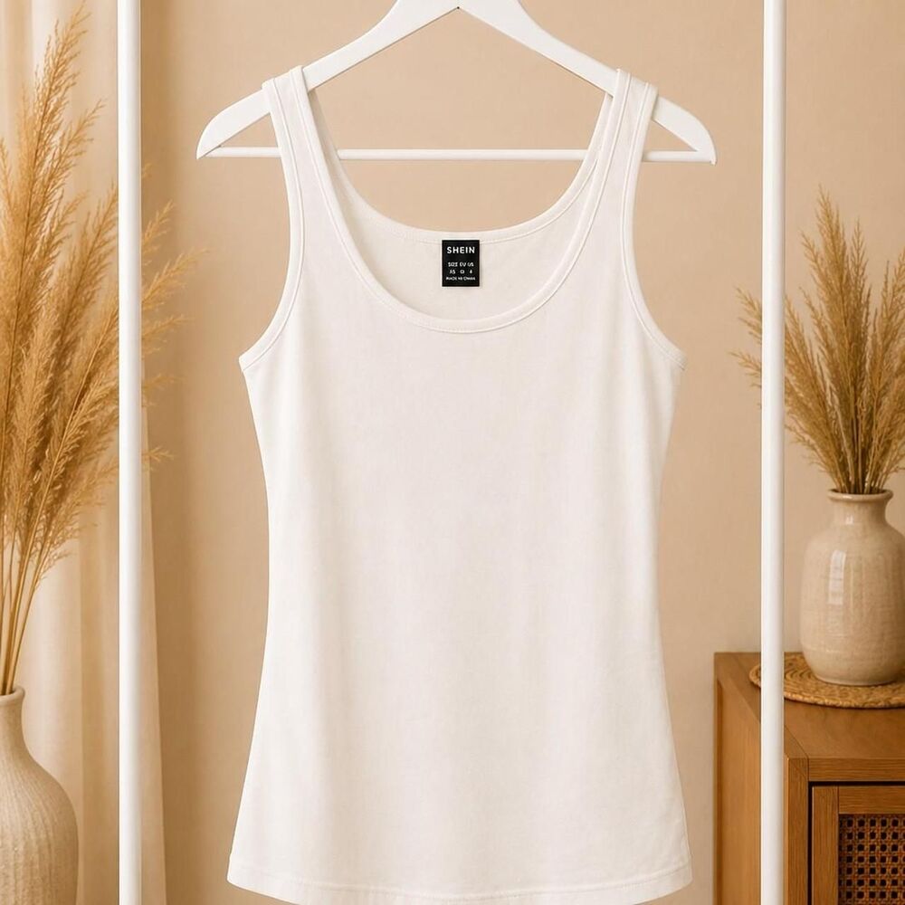Shein Women's White Tank Top